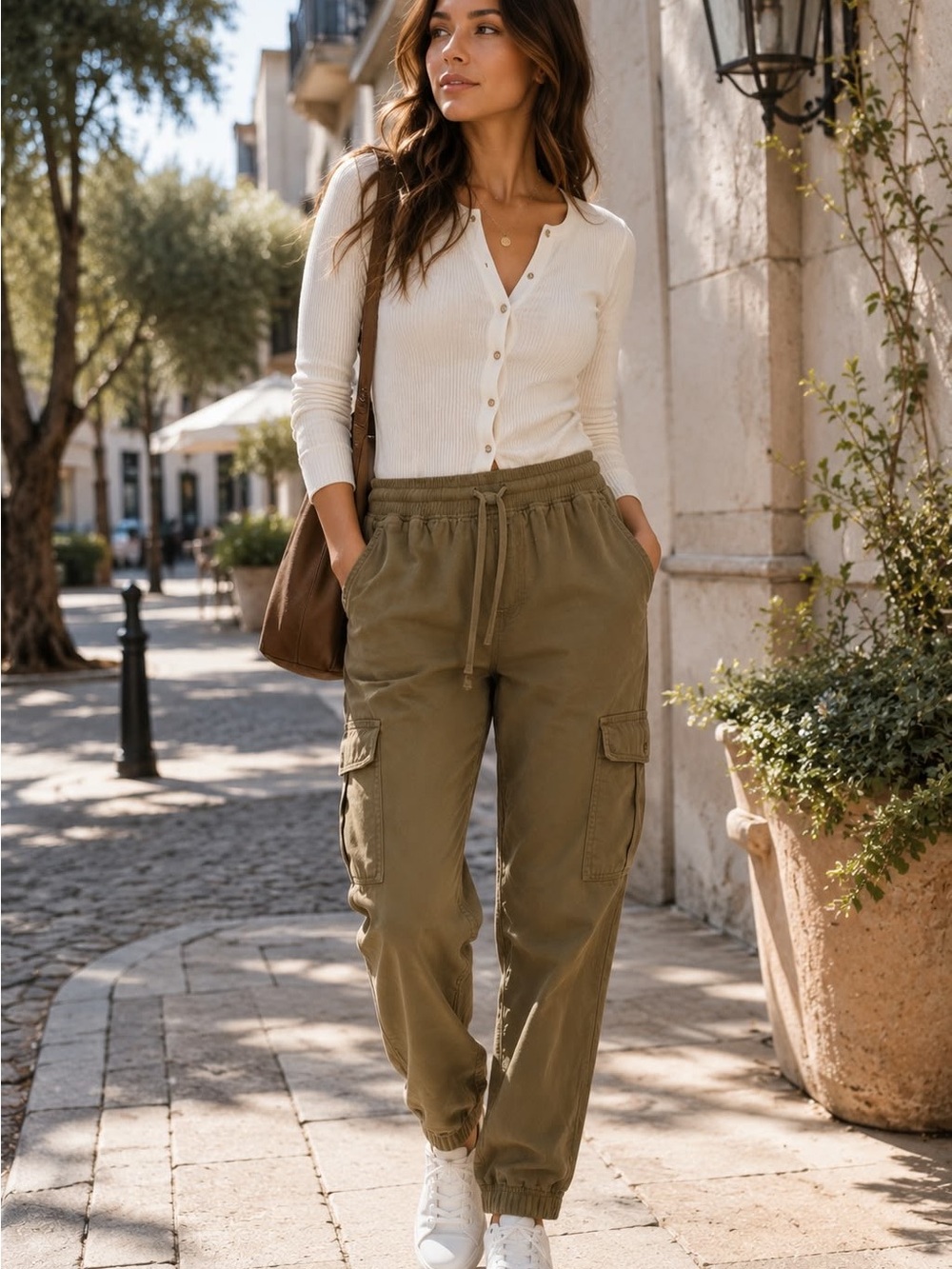 Sonoma Goods for Life Olive Cargo Jogger Pants – Size Large